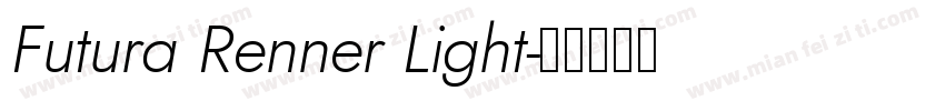 Futura Renner Light字体转换